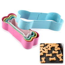 Load image into Gallery viewer, 5Pcs Stainless Steel Biscuit Cutter Mold Dog Bone Shape Cookie Cutter Set for Kids Suitabel for cake and Cookie Decorating Tools
