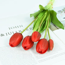 Load image into Gallery viewer, 10Pcs/bunch Artificial Tulips Bouquet Real Touch Silicone Fake Flowers for Home Garden Living Room Decoration Wedding Party
