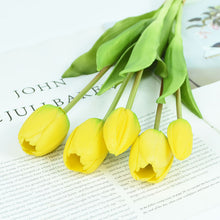 Load image into Gallery viewer, 10Pcs/bunch Artificial Tulips Bouquet Real Touch Silicone Fake Flowers for Home Garden Living Room Decoration Wedding Party
