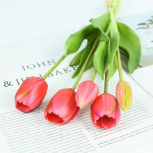 Load image into Gallery viewer, 10Pcs/bunch Artificial Tulips Bouquet Real Touch Silicone Fake Flowers for Home Garden Living Room Decoration Wedding Party
