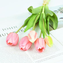 Load image into Gallery viewer, 10Pcs/bunch Artificial Tulips Bouquet Real Touch Silicone Fake Flowers for Home Garden Living Room Decoration Wedding Party

