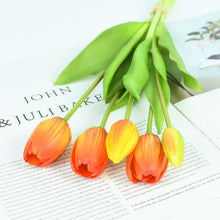 Load image into Gallery viewer, 10Pcs/bunch Artificial Tulips Bouquet Real Touch Silicone Fake Flowers for Home Garden Living Room Decoration Wedding Party
