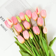 Load image into Gallery viewer, 10Pcs/bunch Artificial Tulips Bouquet Real Touch Silicone Fake Flowers for Home Garden Living Room Decoration Wedding Party
