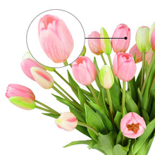 Load image into Gallery viewer, 10Pcs/bunch Artificial Tulips Bouquet Real Touch Silicone Fake Flowers for Home Garden Living Room Decoration Wedding Party
