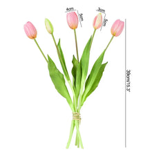 Load image into Gallery viewer, 10Pcs/bunch Artificial Tulips Bouquet Real Touch Silicone Fake Flowers for Home Garden Living Room Decoration Wedding Party
