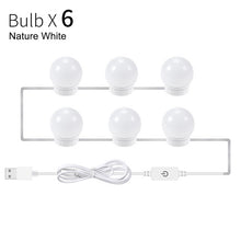 Load image into Gallery viewer, 5V Led Makeup Mirror Light Bulb  Makeup Vanity Lights USB Wall Lamp 2/6/10/14pcs Dimmable Dressing Table Mirror Lamp
