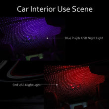 Load image into Gallery viewer, USB Powered Galaxy Star Projector Lamp Romantic LED Starry Sky Night Light for Car Roof Home Room Ceiling Decor Plug and Play
