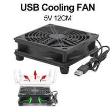 Load image into Gallery viewer, Cooling Fan 5V USB Router Fan TV Box Cooler  Silent Desktop Fan
