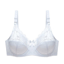 Load image into Gallery viewer, Women's Non Padded Lace Brassiere Sheer Underwire Plus Size Stripe Ultra-thin Bras Large Underwear

