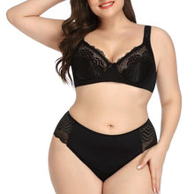 Load image into Gallery viewer, Fashion Sexy Lace Bra and Panty Set for Women Plus Size Ultra Thin Lingerie 90C-1Xl 95C-2Xl 100C-3Xl 105C-4Xl
