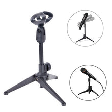 Load image into Gallery viewer, Practical Voice Overs Podcasts Adjustable Collapsible Tripod Stand Microphone Holder

