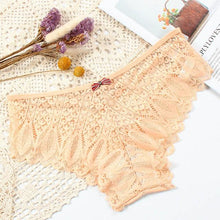 Load image into Gallery viewer, CINOON Sexy Panties Women Lace Low-waist Briefs Female Hollow Out Underwear Solid G String Lingerie Transparent Underpant

