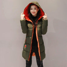 Load image into Gallery viewer, Fall Winter Women Thicken Cotton Padded Hooded Jacket Parka Coat M-XXXL
