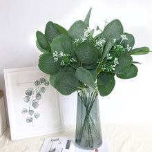 Load image into Gallery viewer, 5pcs Artificial Plants Green Eucalyptus Leaves DIY Bridal Bouquet Fake Flowers For Home Garden Party Wedding Flower Decorations
