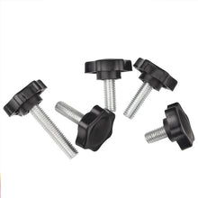 Load image into Gallery viewer, Screws 5pcs/Set M6 M8 Male Thread Star Shaped Head Clamping Nuts Knob For Industry Equipment Plastic Carbon Steel Galvanization
