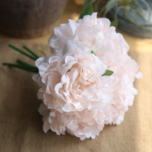 Load image into Gallery viewer, 5pcs white artificial silk peony big flowers head for wedding decoration fake flowers bouquet for home decorative faux flower
