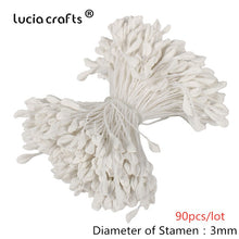 Load image into Gallery viewer, 6/10/12/70/90/144pcs White Hybrid Flower Cherry Stamen Berries Bundle DIY Cake Christmas Wedding Gifts Box Wreaths Decor D0604
