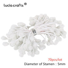 Load image into Gallery viewer, 6/10/12/70/90/144pcs White Hybrid Flower Cherry Stamen Berries Bundle DIY Cake Christmas Wedding Gifts Box Wreaths Decor D0604
