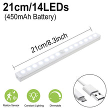 Load image into Gallery viewer, Motion Sensor Night Light Dimmable Closet Lights LED Under Cabinet Light for Cupboard Wardrobe Stairs Kitchen
