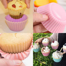Load image into Gallery viewer, 6/12Pcs Silicone Cupcake Mold Bakeware Cupcake Liner Reusable Muffin Baking Nonstick Moulds Kitchen Baking Accessories Random

