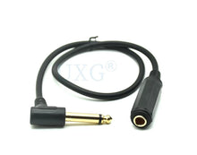 Load image into Gallery viewer, 6.35MM MONO MALE TO FEMALE TO PATCH CABLE- 1/4" GUITAR LEAD 90 DEGREE RIGHT ANGLE Audio Cable
