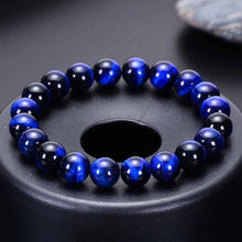 Load image into Gallery viewer, 6/8/10mm buddha Bracelets Blue Tiger Eye Bracelet Natural Stone Round Beads Elasticity Rope Men Women blue stone Beaded Bracelet
