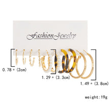 Load image into Gallery viewer, 6 Pairs Heart Butterfly Drop Earrings Set Big Circle Piercings Earrings Jewelry for Women Imitation Pearl Hoop Cute Ear Buckle
