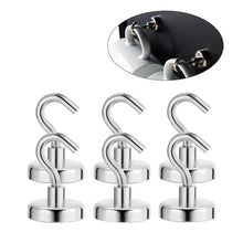 Load image into Gallery viewer, 6 Pcs Strong Magnetic Hooks Heavy Duty Wall Hooks Hanger Key Coat Cup Hanging Hanger for Home Kitchen Storage Organization

