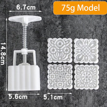 Load image into Gallery viewer, 6 Style Round/Square Flower Mooncake Mold Set 100g Mid Autumn Festival DIY Hand Pressure Fondant Moon Cake Mould Decoration Tool
