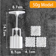 Load image into Gallery viewer, 6 Style Round/Square Flower Mooncake Mold Set 100g Mid Autumn Festival DIY Hand Pressure Fondant Moon Cake Mould Decoration Tool
