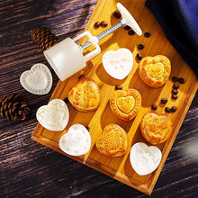 Load image into Gallery viewer, 6 Style Round/Square Flower Mooncake Mold Set 100g Mid Autumn Festival DIY Hand Pressure Fondant Moon Cake Mould Decoration Tool
