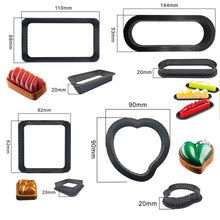 Load image into Gallery viewer, 6pcs/set Tarte Ring Perforated Plastic Cutting Rings Non-stick Tart Mold  Mousse Circle Cutter DIY Bakeware Kit

