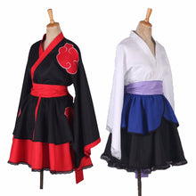 Load image into Gallery viewer, Anime Lolita Dress Cosplay Costume Akatsuki Kimono Maid Dress Uchiha Sasuke Lolita Clothes Suits
