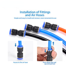 Load image into Gallery viewer, 60PCS/Box Set Air Straight Pneumatic Fittings PU Water Pipes Quick Release Connector PU-4-6-8mm Plastic Hose Couplings
