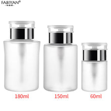 Load image into Gallery viewer, 60ML /150ML Nail Bottle Empty Press Pump Dispenser Plastic Polish Remover Cleaner Portable Makeup Manicure Tool 500Pcs Wipes
