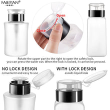 Load image into Gallery viewer, 60ML /150ML Nail Bottle Empty Press Pump Dispenser Plastic Polish Remover Cleaner Portable Makeup Manicure Tool 500Pcs Wipes
