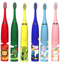 Load image into Gallery viewer, Children's Electric Toothbrush, Cartoon Pattern Sound Wave Cleaning, Waterproof Ipx7, Spare Head,
