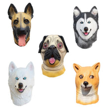 Load image into Gallery viewer, Novelty Halloween Costume Under Dog Party Latex Dog Head Mask
