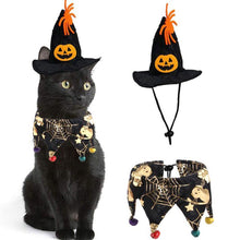 Load image into Gallery viewer, Supplies Cosplay Pet Accessories Halloween Cat Collar Cat  Costume Pet Hat Cat Pumpkin Hat
