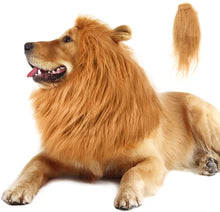 Load image into Gallery viewer, Lion Mane for Dog Costumes, Dog Lion Mane, Realistic Lion Wig Halloween Costumes for Dogs (Brown)
