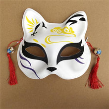 Load image into Gallery viewer, Fox Mask with Tassels&amp;Bell Non-toxic Cosplay Hand Painted 3D Fox Mask Costumes Props Accessories
