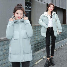 Load image into Gallery viewer, Autumn Winter Thicken Warm Parka Women Solid Color Loose Puffer Big Pocket Hooded Coat Jackets Outwear
