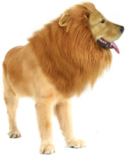 Load image into Gallery viewer, Lion Mane for Dog Costumes, Dog Lion Mane, Realistic Lion Wig Halloween Costumes for Dogs (Brown)
