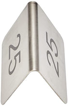 Load image into Gallery viewer, Stainless Steel Table Number Set 1-25 - Tent Style Table Number Stands for Restaurants and Cafes

