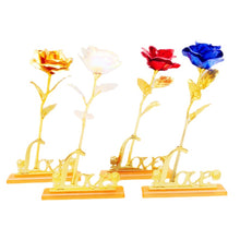 Load image into Gallery viewer, Valentine's Day Creative Gift 24K Foil Plated Rose Gold Rose Lasts Forever Love Wedding Decor Lover Lighting Roses Creative Gift
