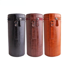 Load image into Gallery viewer, Lens Bag Retro Hard PU Leather Lens Case for Canon Nikon Sony Pentax Fujifilm Tamron Sigma Pouch Protector Universal
