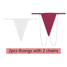 Load image into Gallery viewer, Women Cotton Thongs With Removable Chains S-L Sexy Low-Rise T-Back Underpants Ladies G-strings Female Underwear LingeriePanties
