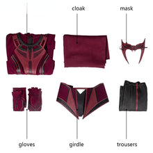 Load image into Gallery viewer, Superheroine Halloween Scarlet Cosplay Witch Costume High Quality Vision Wanda Maximoff Battle Outfit
