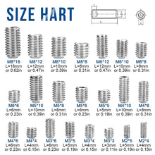 Load image into Gallery viewer, Screws 666pcs Hex hexagon socket grub screw flat point set screw assorted kit stainless steel M2 M3 M4 M5 M6 M8 headless screw set
