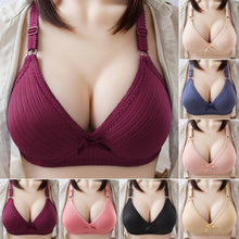 Load image into Gallery viewer, Ladies Solid Color Bowknot 3/4 Coverage Bra Women Soft Comfortable Back Spike Brassiere Underwear
